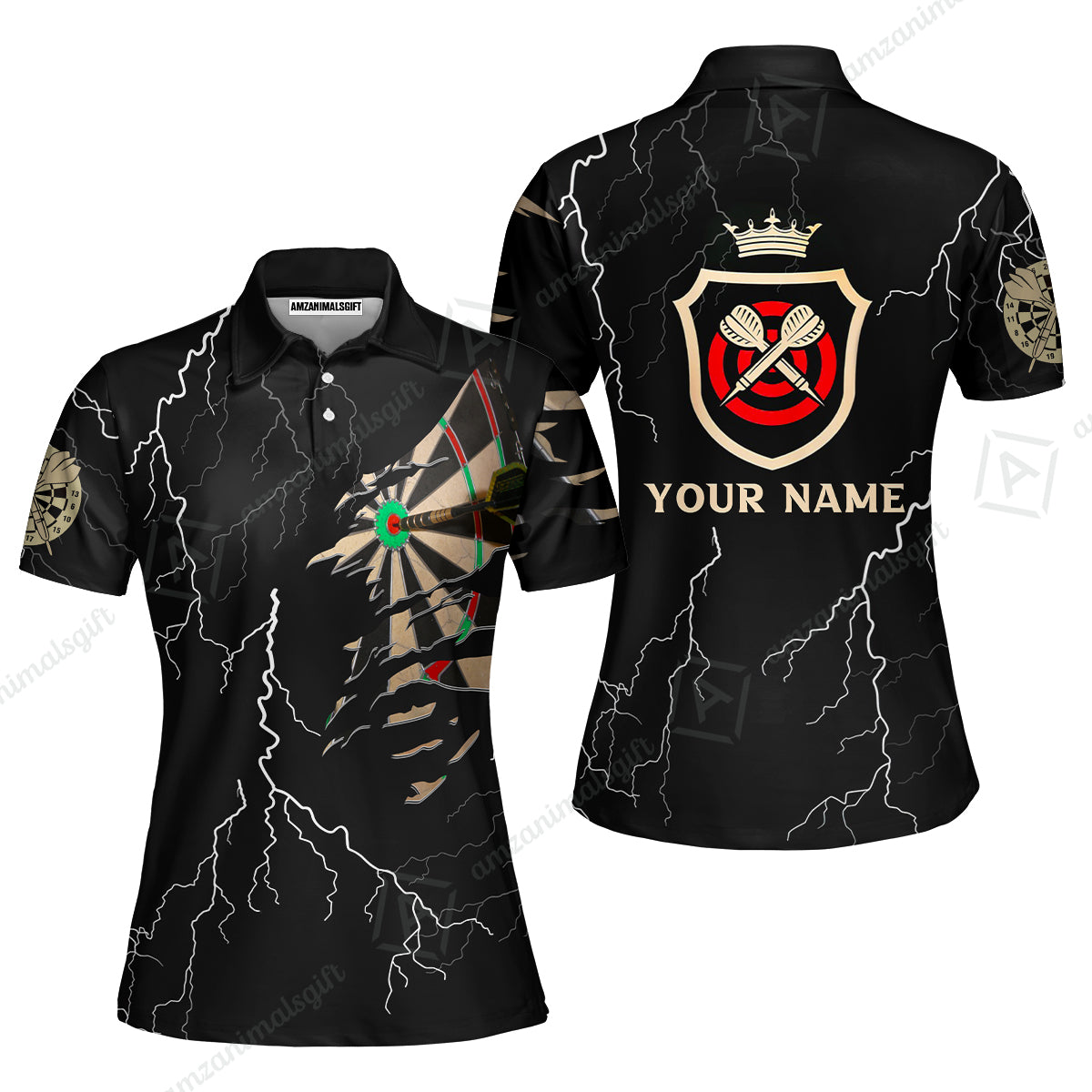 Darts Custom Name Men Polo Shirt, Darts Target Personalized Men Polo Shirt Gift For Darts Lovers, Friend, Team, Darts Player