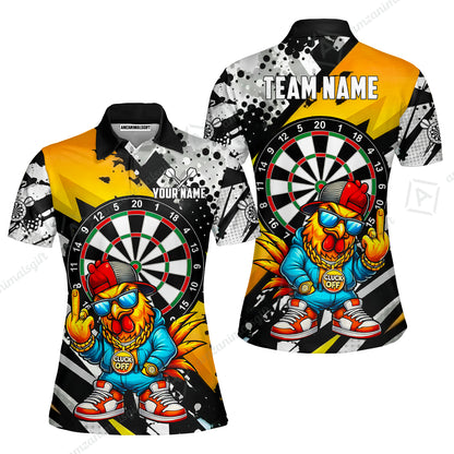 Custom Darts Team Jersey, Personalized Street Rebel Rooster Darts Polo Shirt For Players With Name & Team Name