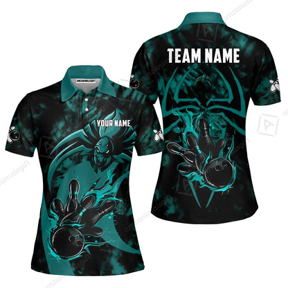 Custom Bowling Jersey Polo Shirt, Neon Venom Spider Monster, Custom Bowling Jersey Team Shirt For Players With Name and Team Name