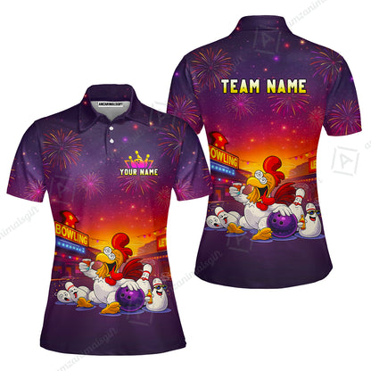 Custom The Tipsy Rooster Bowling Jersey Polo Shirt, Custom The Tipsy Rooster Bowling Jersey Team Shirt For Players With Name & Team Name