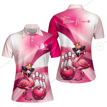 Custom Women Jersey Shirt, Pink Diva Flamingo Bowling, Custom Bowling Jersey Team Shirt For Players With Name & Team Name
