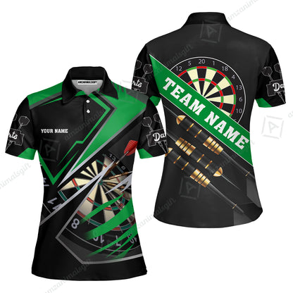 Personalized Darts Men Polo Shirt - Custom Name & Team Name Darts Polo Shirt