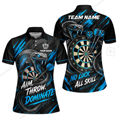 Customized Darts Team Jersey, Personalized Snake Darts Abstract Background Polo Shirt For Players With Name & Team Name