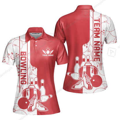 Custom Bowling Team Jersey Bowling Shoes Polo Shirts, Bowling Team Uniforms, Personalized Name And Team Name