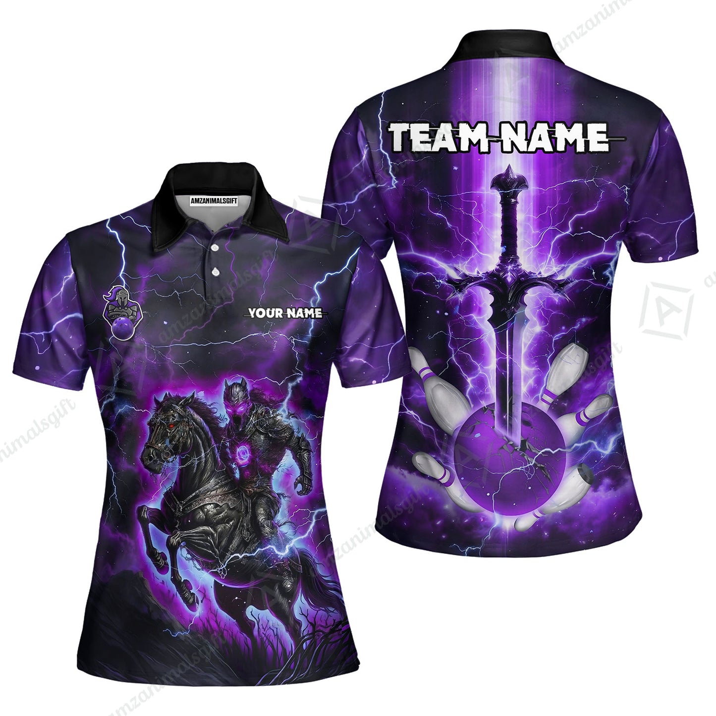 Custom Bowling Jersey Polo Shirt, Dark Knight Bowling, Custom Bowling Jersey Team Shirt For Players With Name & Team Name