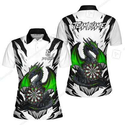 Custom Darts Team Jersey, Personalized Fantasy Dragon Dart Polo Shirt For Players With Name & Team Name