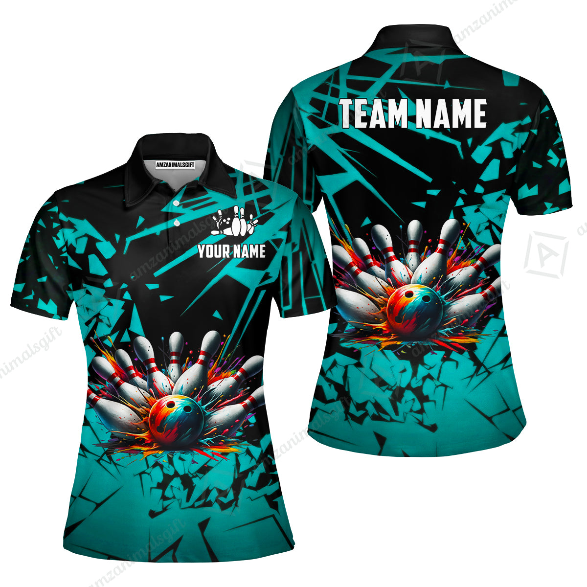 Custom Bowling Jersey Polo Shirt, Strike Explosion Bowling, Custom Bowling Jersey Team Shirt For Players With Name & Team Name