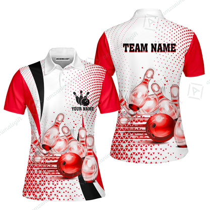 Custom Bowling Polo Shirt - Bowling Jerseys Team, Bowling uniforms, Custom Bowling Shirts With Personalized Name And Team Name - Gifts for Bowlers