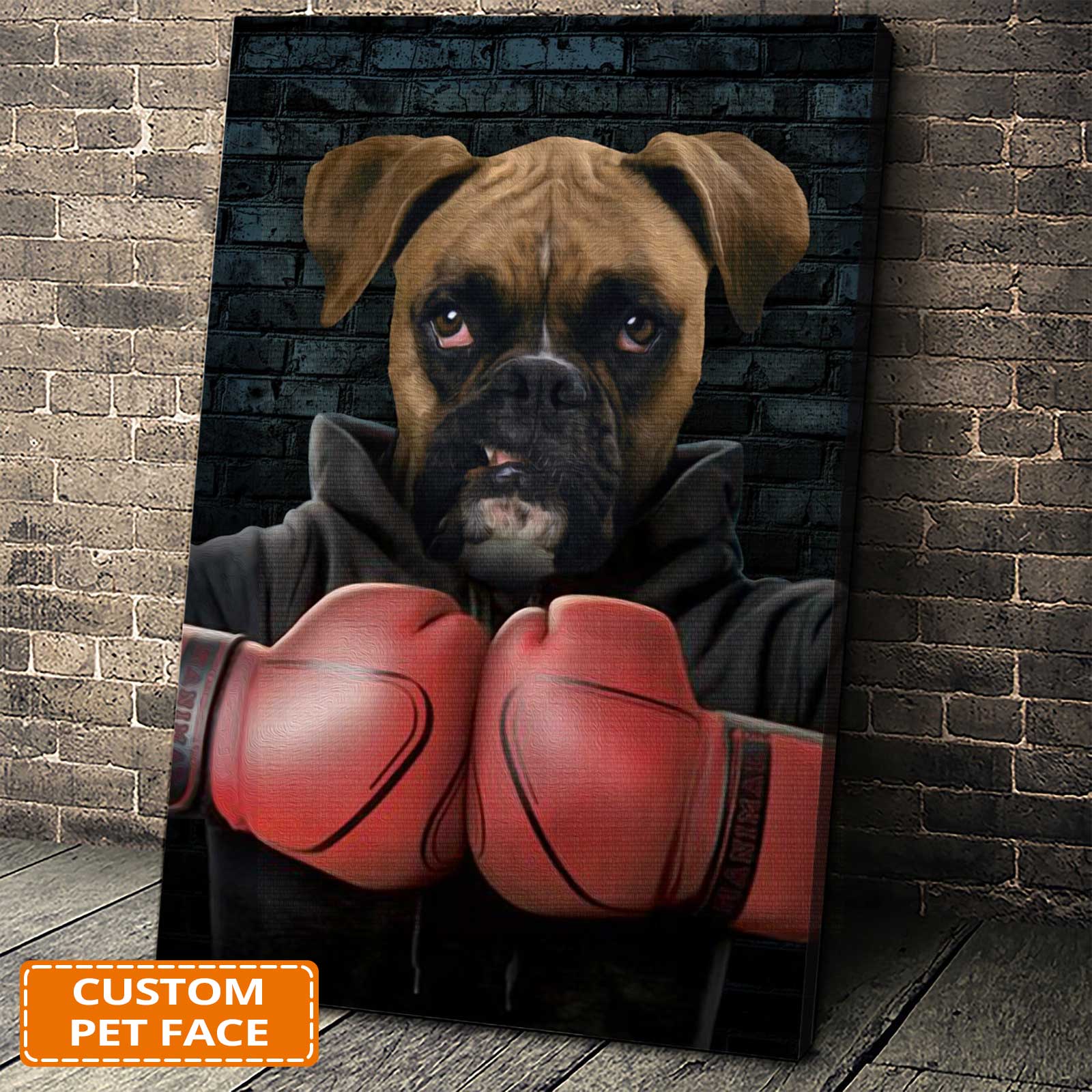 The Boxer Fan Custom Pet Face Portrait Canvas - Pet Painting Portrait Canvas, Wall Art - Perfect Gift For The Boxer Fan, Pet Lovers