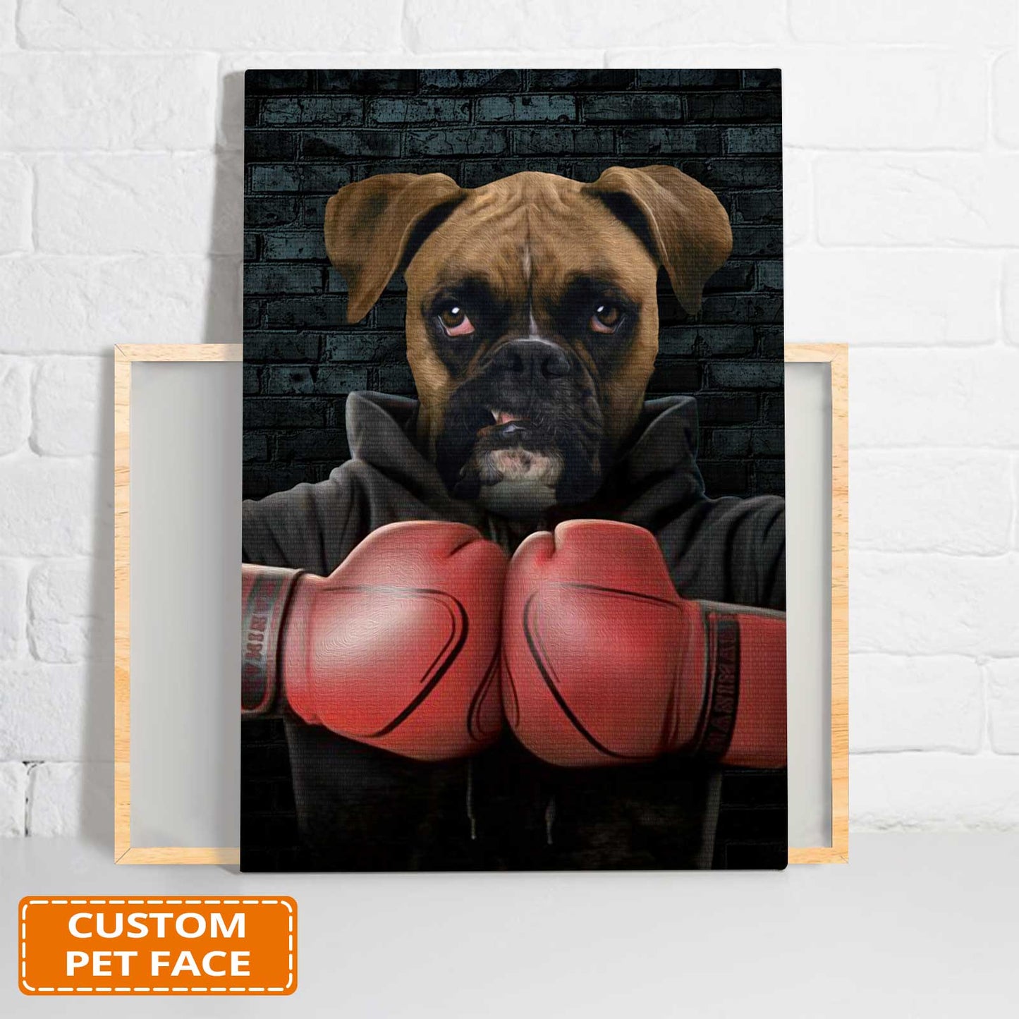 The Boxer Fan Custom Pet Face Portrait Canvas - Pet Painting Portrait Canvas, Wall Art - Perfect Gift For The Boxer Fan, Pet Lovers