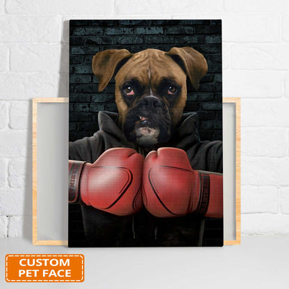 The Boxer Fan Custom Pet Face Portrait Canvas - Pet Painting Portrait Canvas, Wall Art - Perfect Gift For The Boxer Fan, Pet Lovers