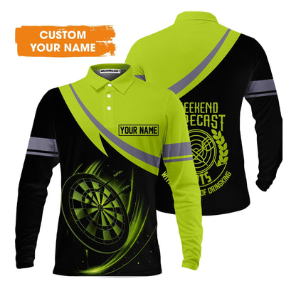 Customized Name Darts Hoodie, Personalized Name Weekend Forecast Darts Hoodie - Gift For Darts Lovers