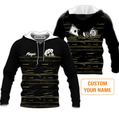 Aces Over Eights 8 Ball Pool Billiards Custom Name Men Polo Shirts, Personalized 8 Ball Pool Shirt, Gift For Billiards Player