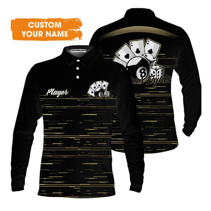 Aces Over Eights 8 Ball Pool Billiards Custom Name Hoodie, Personalized 8 Ball Pool Hoodie, Gift For Billiards Player