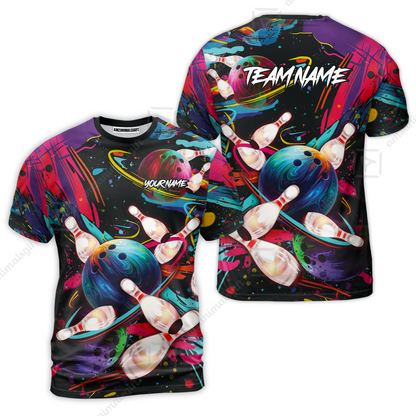 Customized Bowling Jersey, Colorful Bowling, Uniform Bowling - Personalized Name And Team Name