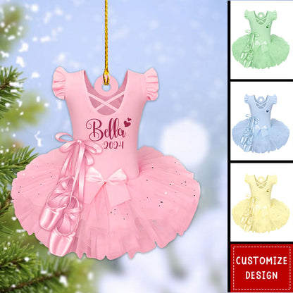 Personalized Ballet Dress Flat Acrylic Ornament, Meaningful Ornament Gifts For Ballet Dancers, Ballerina, Daughter