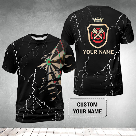 Darts Custom Name T-Shirt, Darts Target Personalized T-Shirt