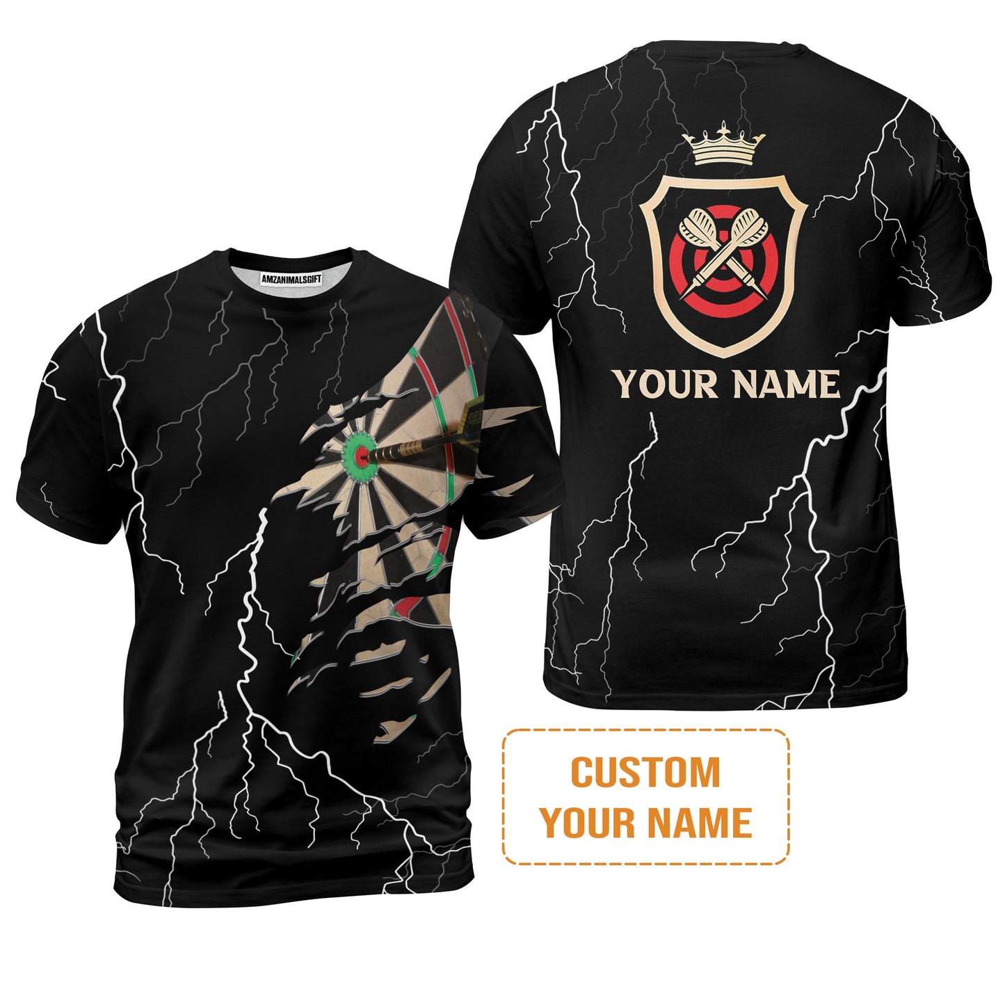 Darts Custom Name Men's Long Sleeve Polo Shirt, Darts Target Personalized Long Sleeve Polo Shirt