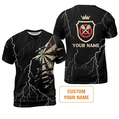 Darts Custom Name T-Shirt, Darts Target Personalized T-Shirt