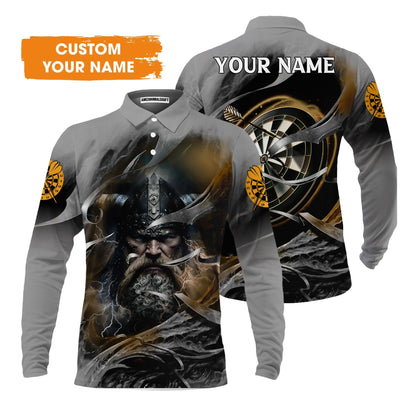 Customized Name Darts Hoodie, Bullseye Dartboard Viking And Darts Hoodie - Gift For Darts Players, Darts Lovers