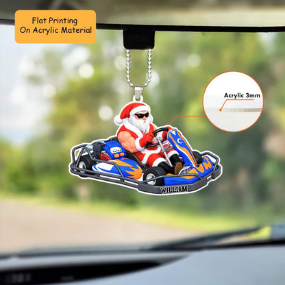 Personalized Go Kart Christmas Ornament,Santa Go Kart, Custom Ornament Christmas Gift, Keychain Go Kart, Car Ornament Go Kart