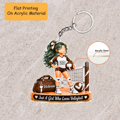 Personalized Volleyball Christmas Ornament, Volleyball Girl Player And Things, Custom Ornament Christmas Gift, Keychain Volleyball, Car Ornament Volleyball