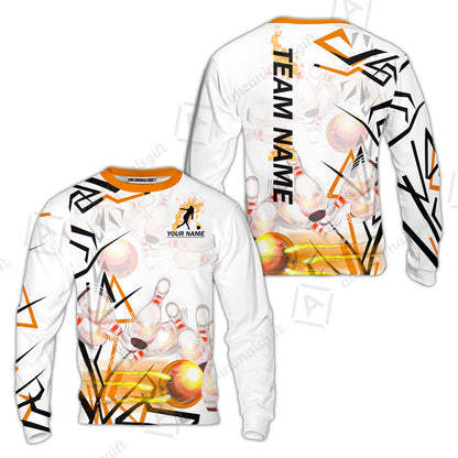 Custom Bowling Team Jerseys Polo Shirts, Personalized 3D Trendy Style Bowling uniforms - Personalized Name And Team Name