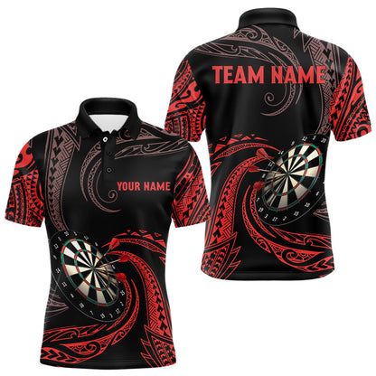 Custom Roll Tribal Darts Team Men Polo Shirts, Darts uniforms Roll Tribal Darts Personalized Name And Team Name