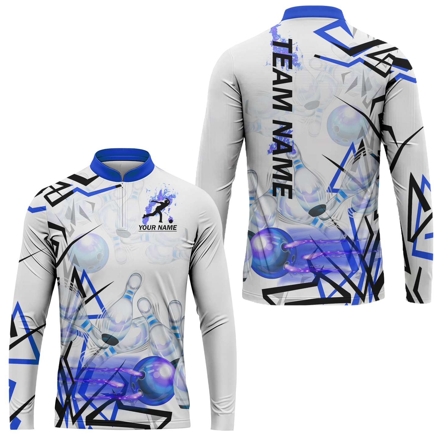 Custom Bowling Team Jerseys Polo Shirts, Personalized 3D Trendy Style Bowling uniforms - Personalized Name And Team Name