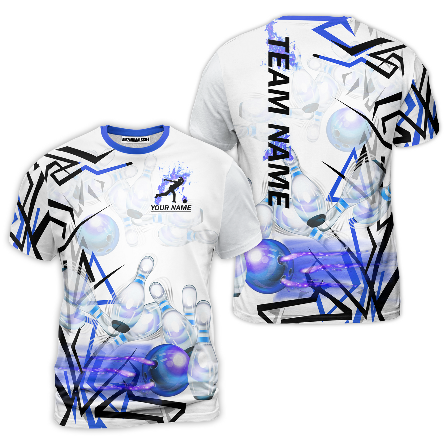 Custom Bowling Team Jerseys Polo Shirts, Personalized 3D Trendy Style Bowling uniforms - Personalized Name And Team Name