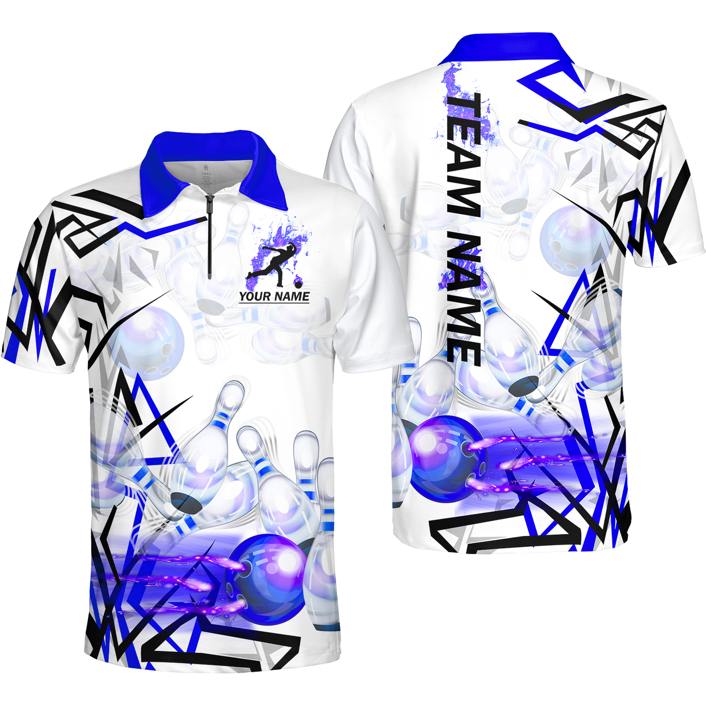Custom Bowling Team Jerseys Polo Shirts, Personalized 3D Trendy Style Bowling uniforms - Personalized Name And Team Name