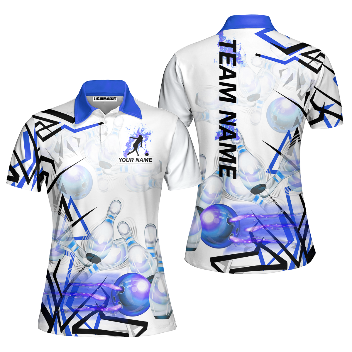 Custom Bowling Team Jerseys Polo Shirts, Personalized 3D Trendy Style Bowling uniforms - Personalized Name And Team Name