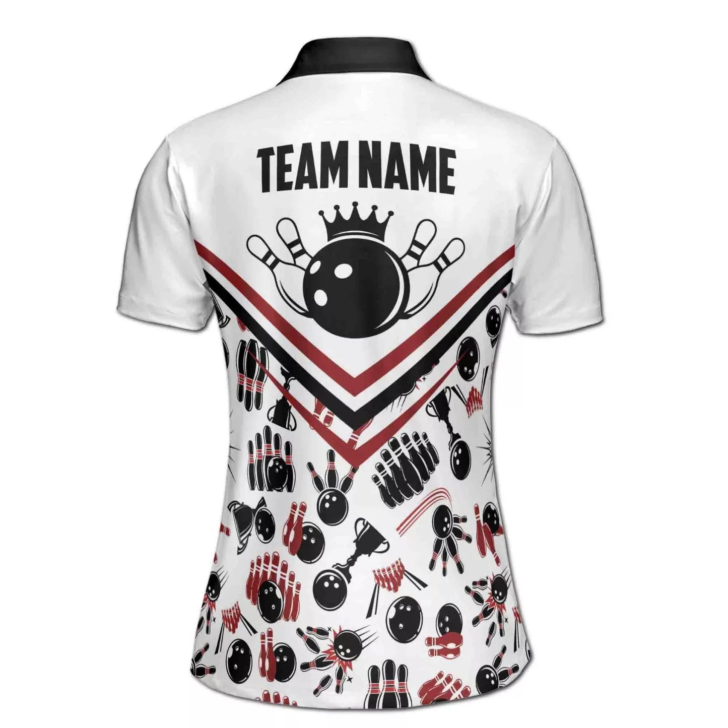 Custom Bowling Strike Bowling Pattern Team Unisex Polo Shirts, Customize your very own unique bowling uniforms jersey designs