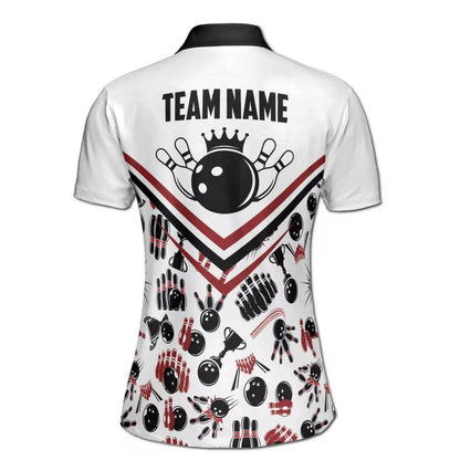 Custom Bowling Strike Bowling Pattern Team Unisex Polo Shirts, Customize your very own unique bowling uniforms jersey designs