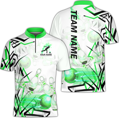 Custom Bowling Team Jerseys Polo Shirts, Personalized 3D Trendy Style Bowling uniforms - Personalized Name And Team Name
