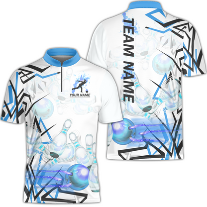 Custom Bowling Team Jerseys Polo Shirts, Personalized 3D Trendy Style Bowling uniforms - Personalized Name And Team Name