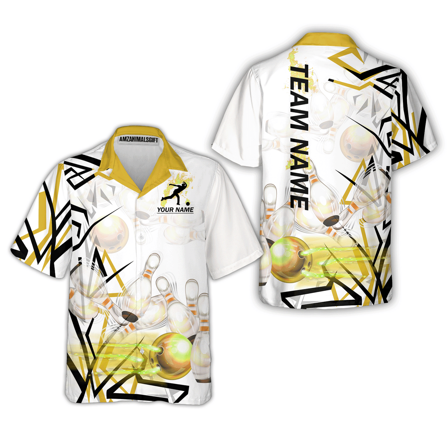 Custom Bowling Team Jerseys Polo Shirts, Personalized 3D Trendy Style Bowling uniforms - Personalized Name And Team Name