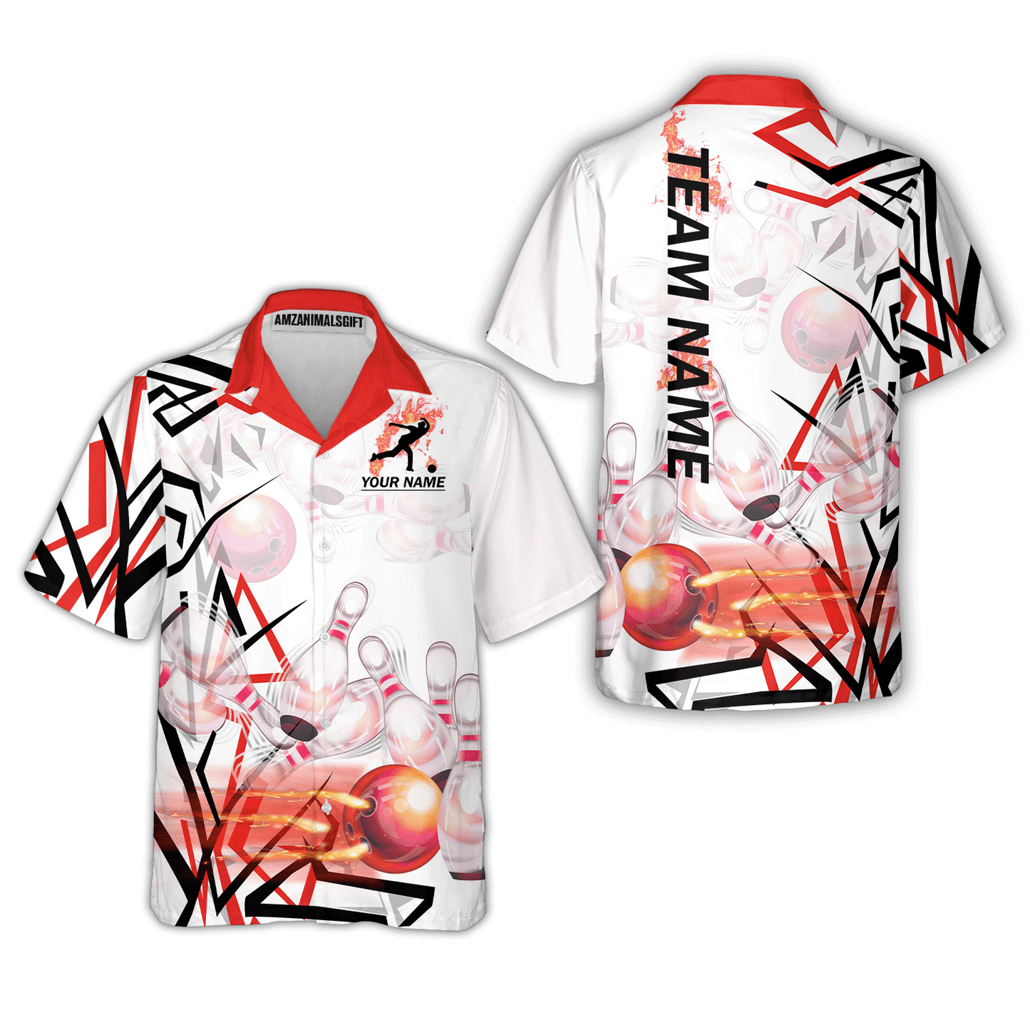 Custom Bowling Team Jerseys Polo Shirts, Personalized 3D Trendy Style Bowling uniforms - Personalized Name And Team Name