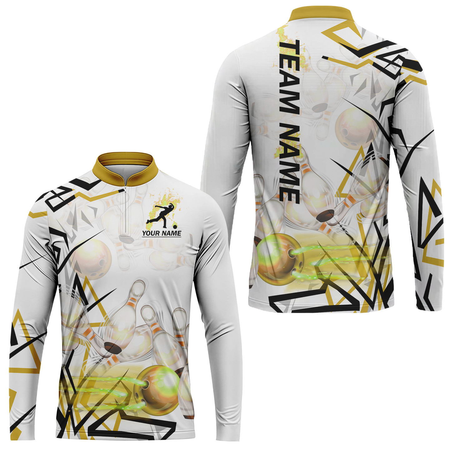 Custom Bowling Team Jerseys Polo Shirts, Personalized 3D Trendy Style Bowling uniforms - Personalized Name And Team Name