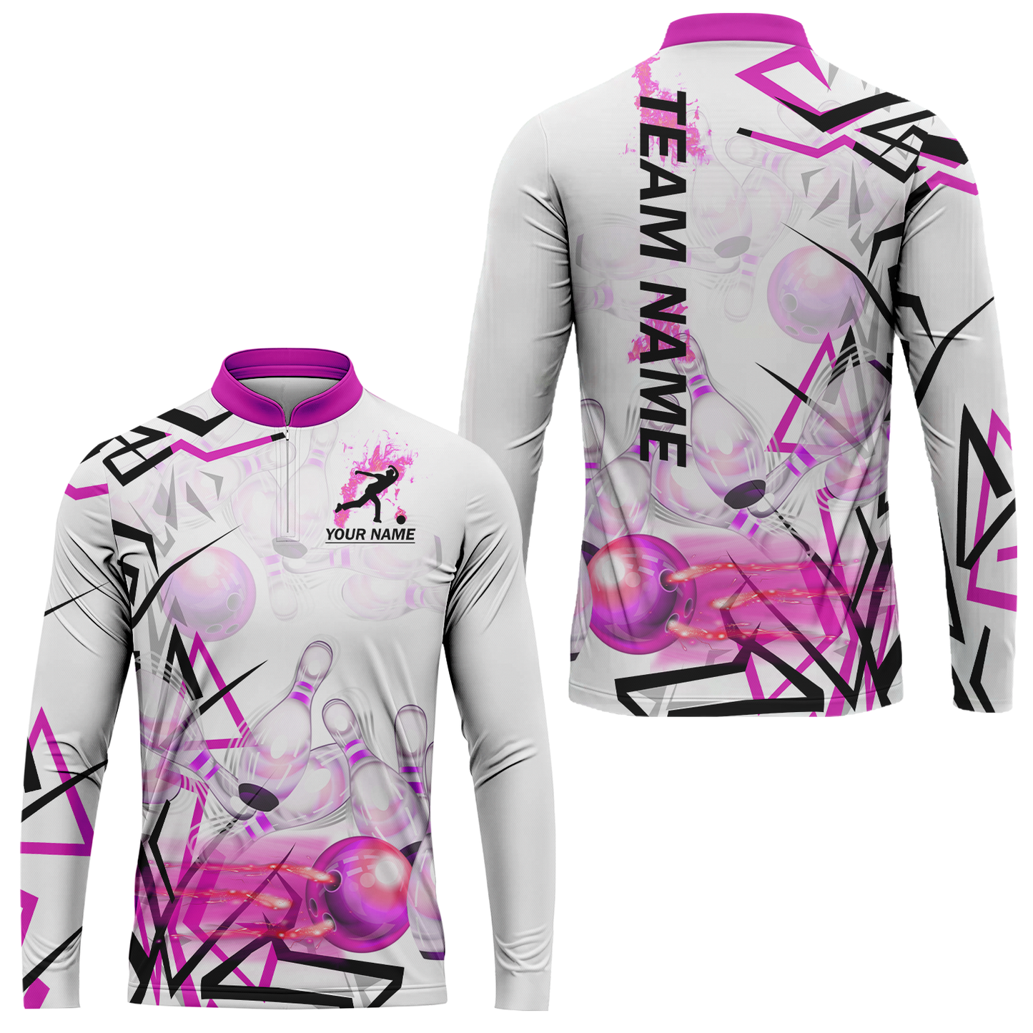 Custom Bowling Team Jerseys Polo Shirts, Personalized 3D Trendy Style Bowling uniforms - Personalized Name And Team Name