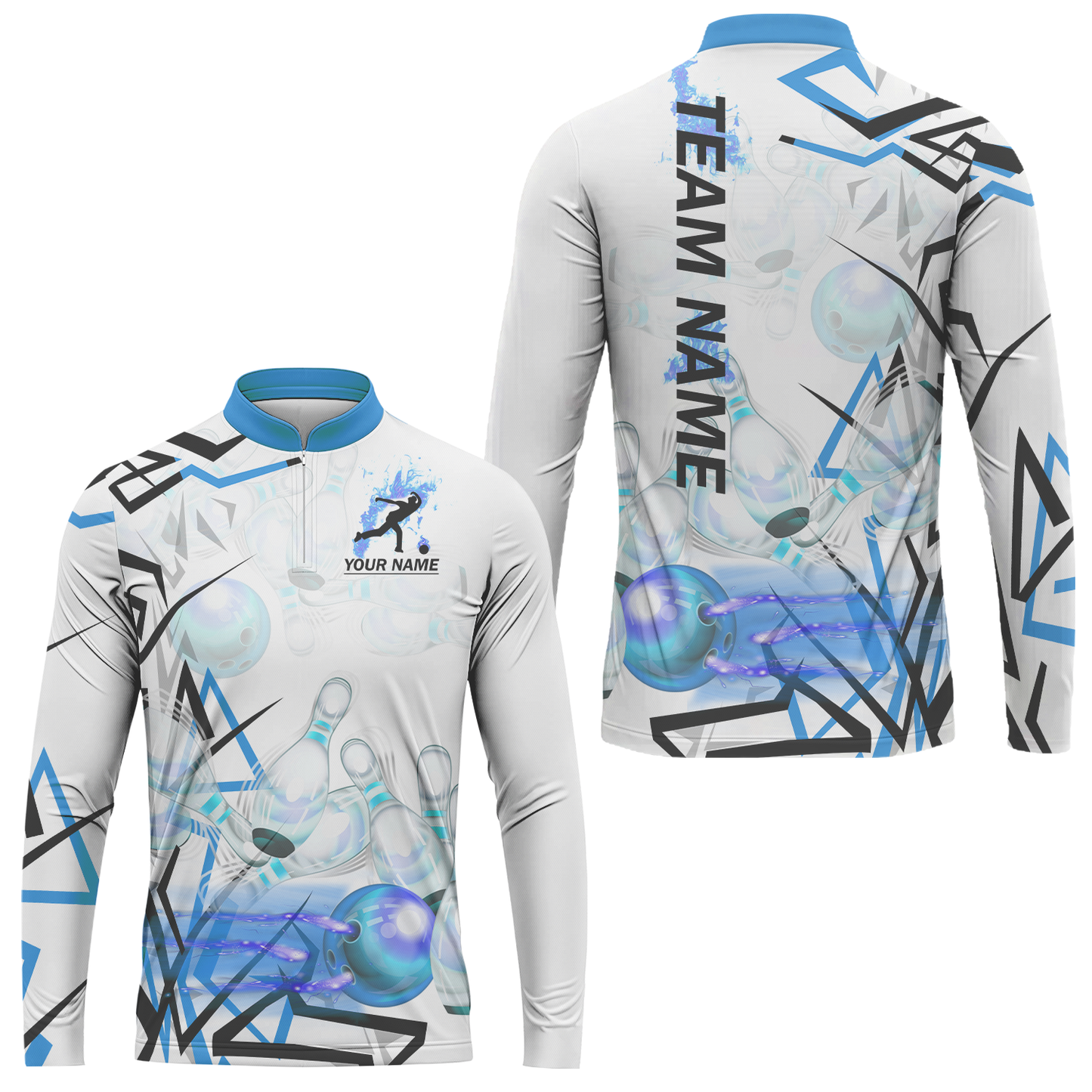 Custom Bowling Team Jerseys Polo Shirts, Personalized 3D Trendy Style Bowling uniforms - Personalized Name And Team Name