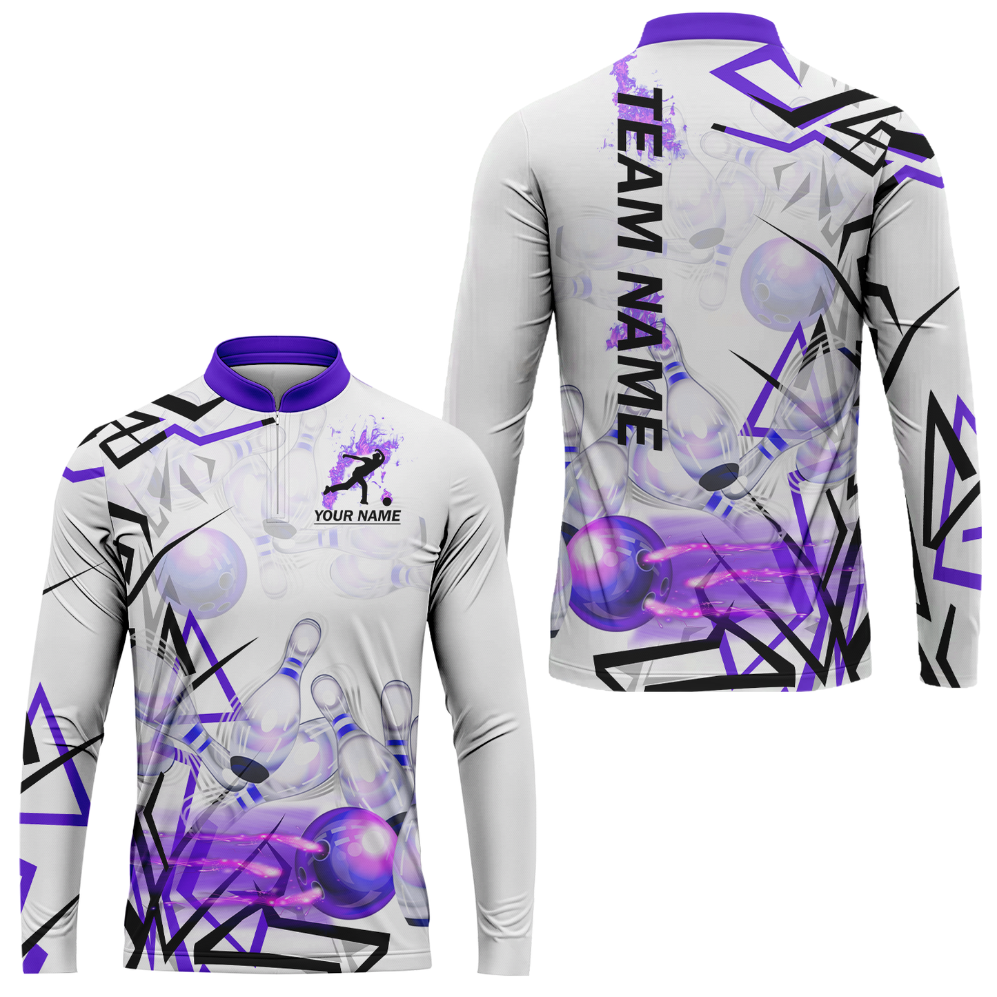 Custom Bowling Team Jerseys Polo Shirts, Personalized 3D Trendy Style Bowling uniforms - Personalized Name And Team Name