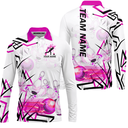 Custom Bowling Team Jerseys Polo Shirts, Personalized 3D Trendy Style Bowling uniforms - Personalized Name And Team Name