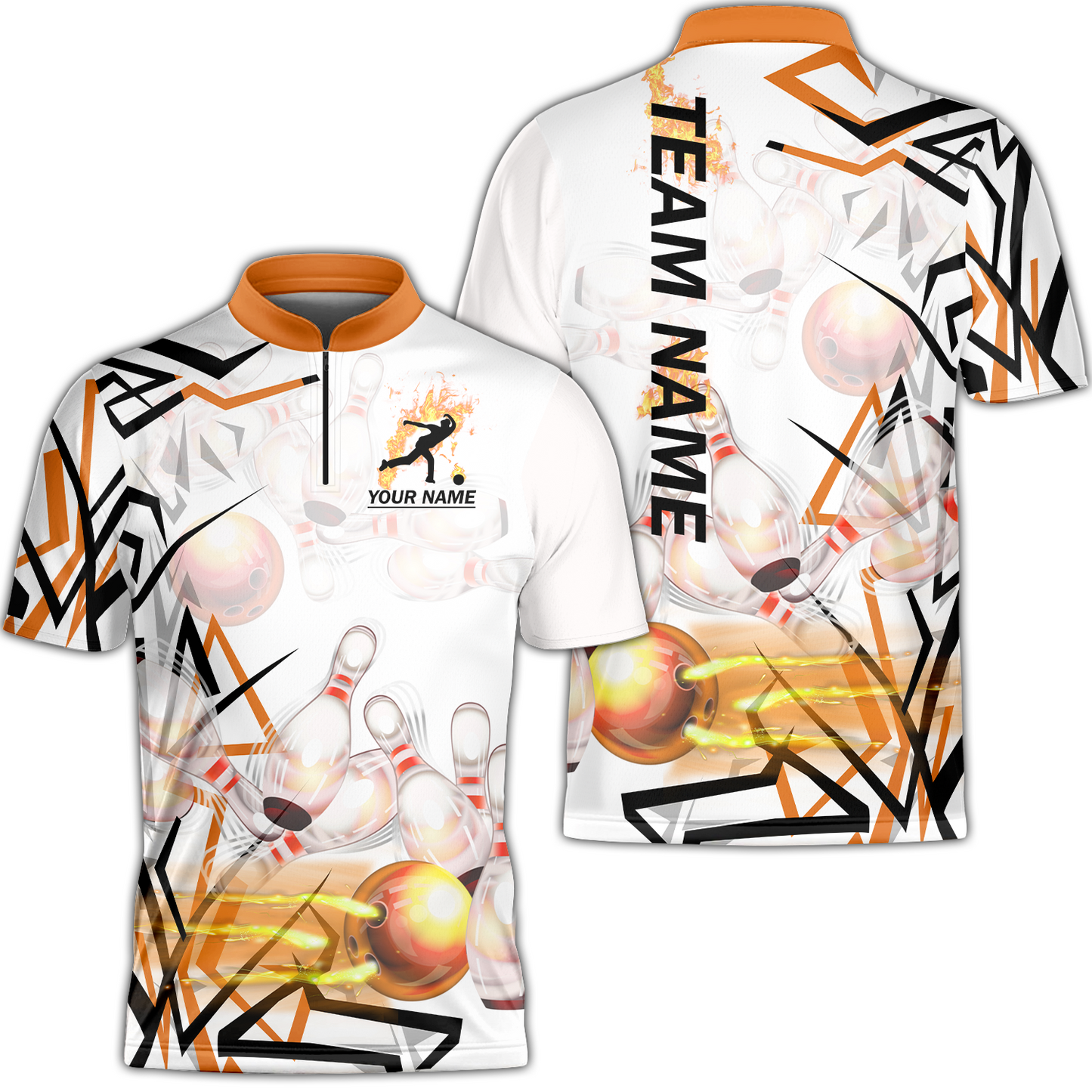 Custom Bowling Team Jerseys Polo Shirts, Personalized 3D Trendy Style Bowling uniforms - Personalized Name And Team Name