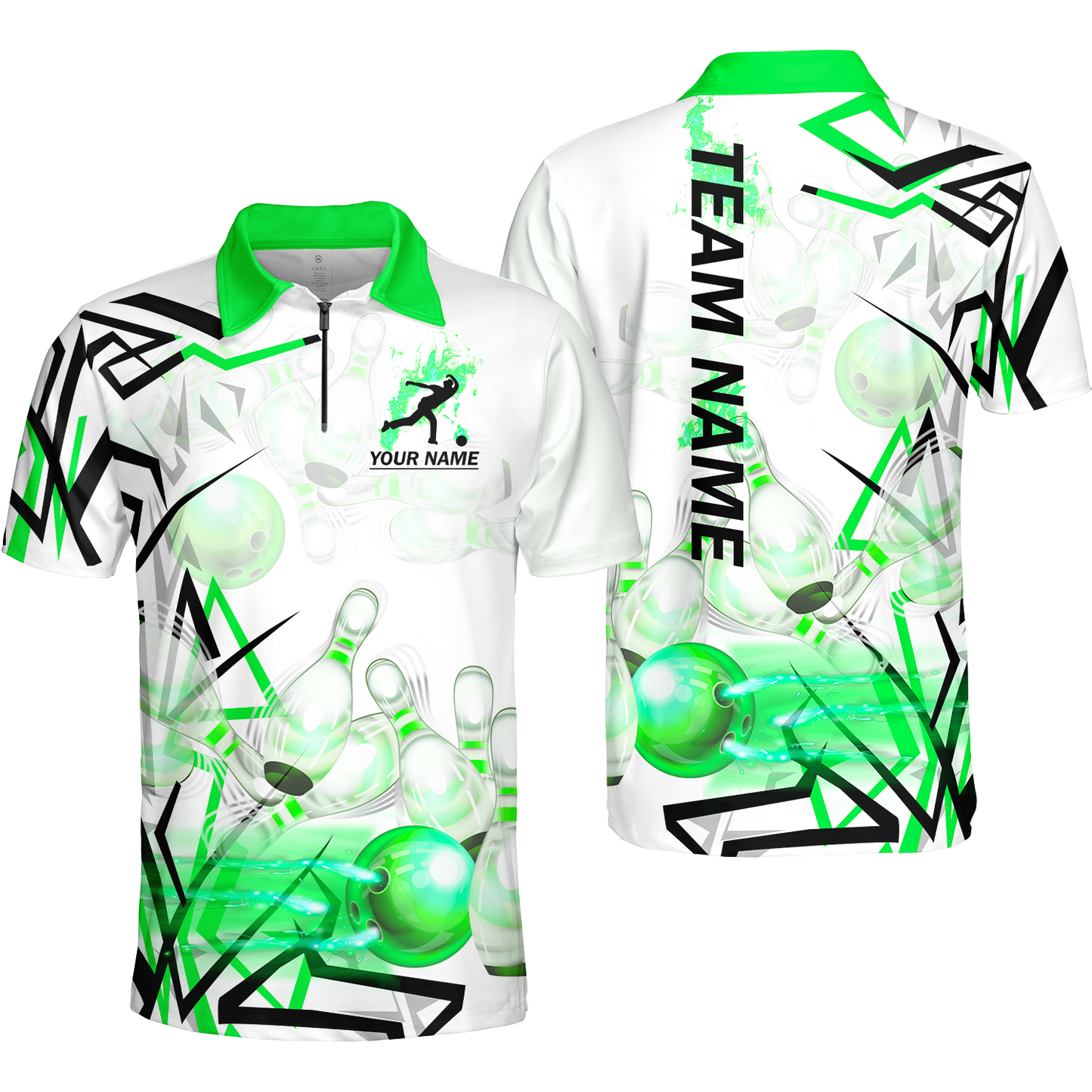 Custom Bowling Team Jerseys Polo Shirts, Personalized 3D Trendy Style Bowling uniforms - Personalized Name And Team Name