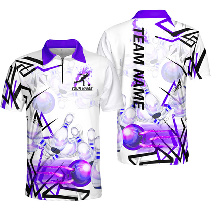 Custom Bowling Team Jerseys Polo Shirts, Personalized 3D Trendy Style Bowling uniforms - Personalized Name And Team Name