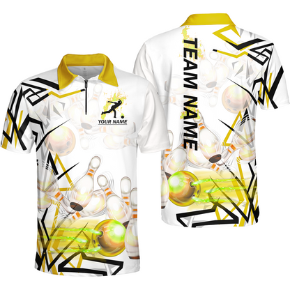 Custom Bowling Team Jerseys Polo Shirts, Personalized 3D Trendy Style Bowling uniforms - Personalized Name And Team Name