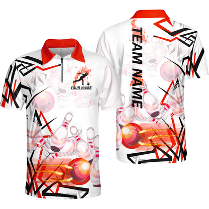 Custom Bowling Team Jerseys Polo Shirts, Personalized 3D Trendy Style Bowling uniforms - Personalized Name And Team Name