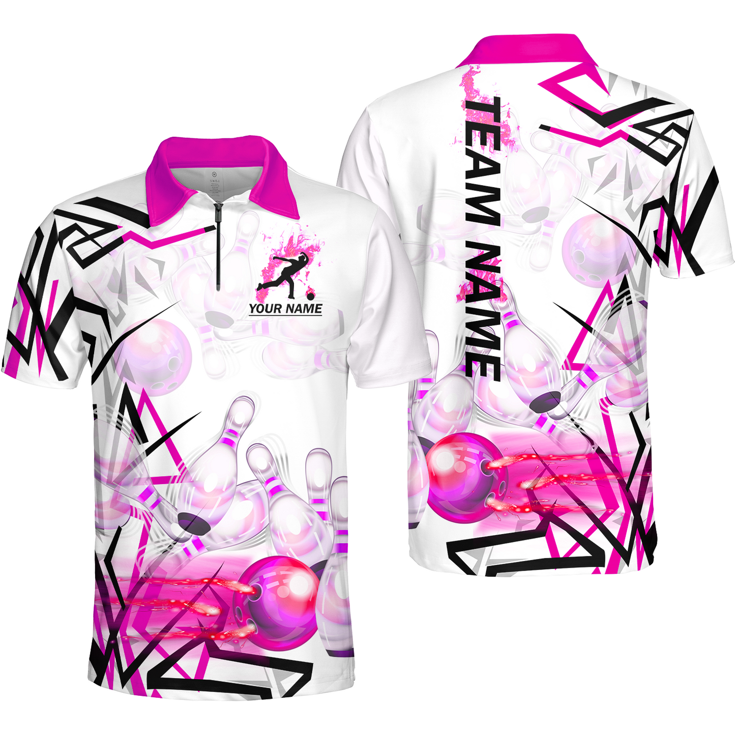 Custom Bowling Team Jerseys Polo Shirts, Personalized 3D Trendy Style Bowling uniforms - Personalized Name And Team Name