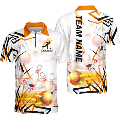 Custom Bowling Team Jerseys Polo Shirts, Personalized 3D Trendy Style Bowling uniforms - Personalized Name And Team Name